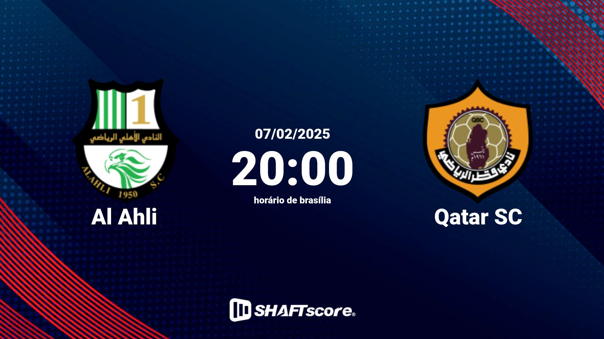 Estatísticas do jogo Al Ahli vs Qatar SC 07.02 20:00