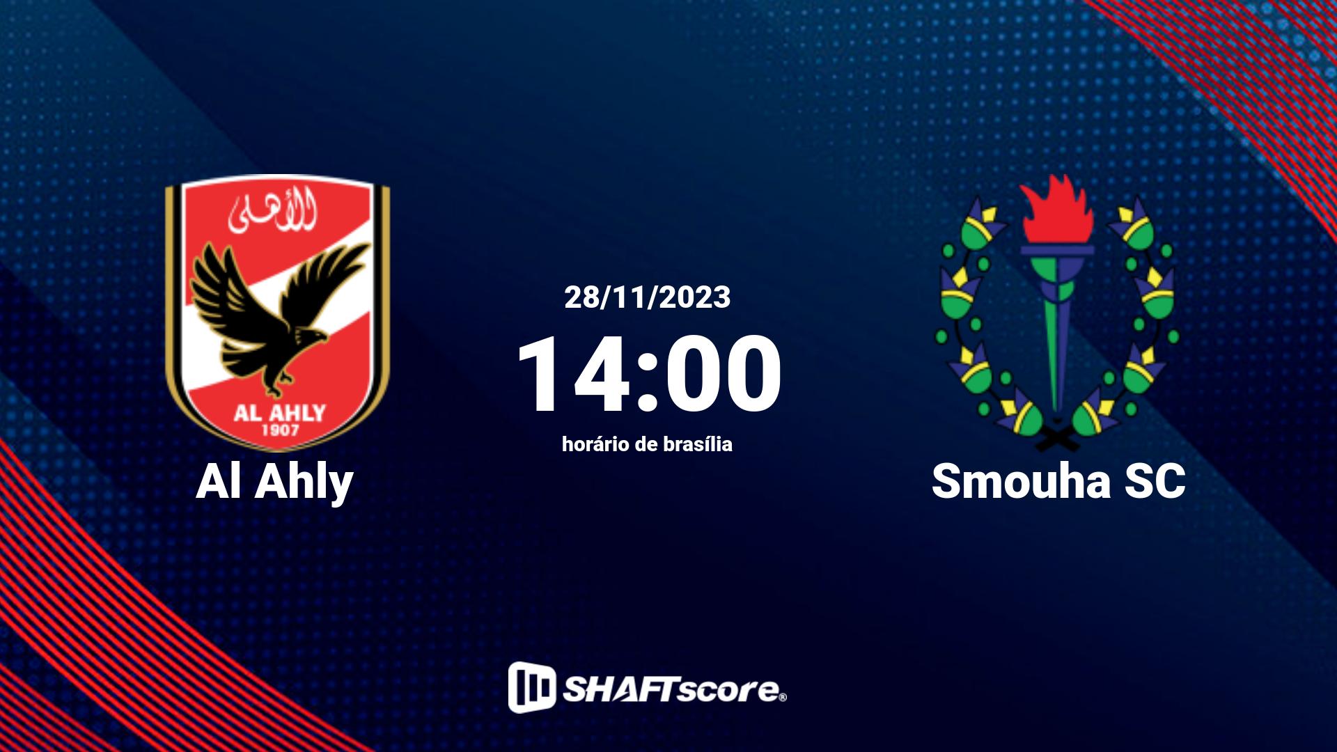 Estatísticas do jogo Al Ahly vs Smouha SC 28.11 14:00