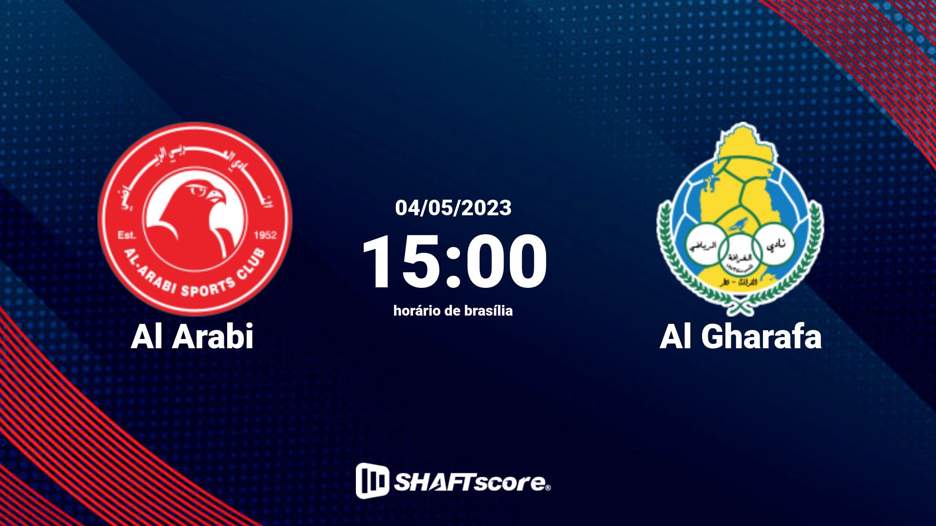 Estatísticas do jogo Al Arabi vs Al Gharafa 04.05 15:00