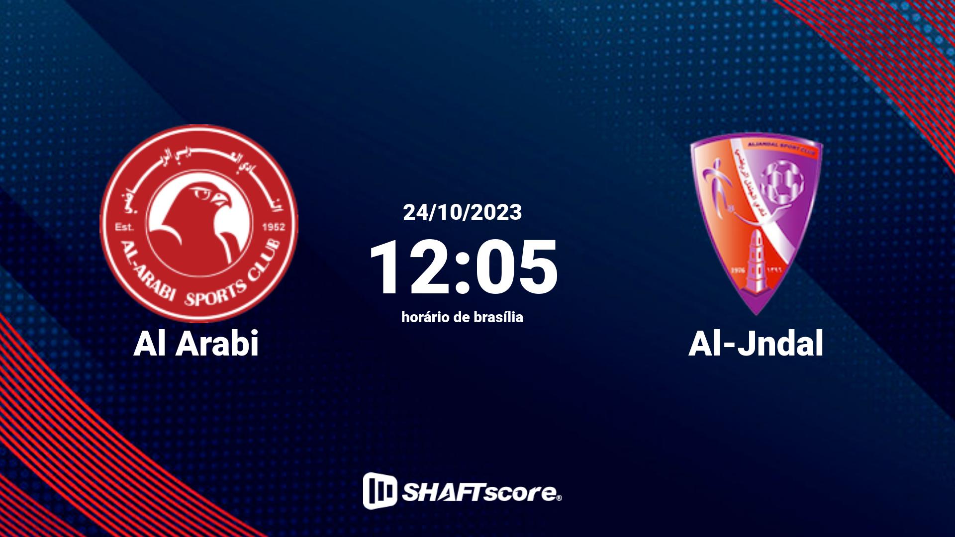 Estatísticas do jogo Al Arabi vs Al-Jndal 24.10 12:05