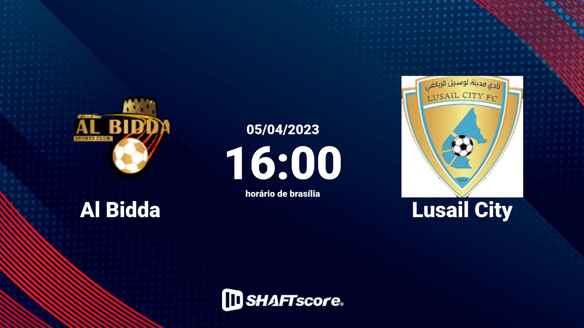 Estatísticas do jogo Al Bidda vs Lusail City 05.04 16:00