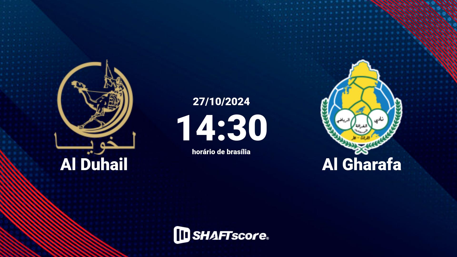 Estatísticas do jogo Al Duhail vs Al Gharafa 27.10 14:30