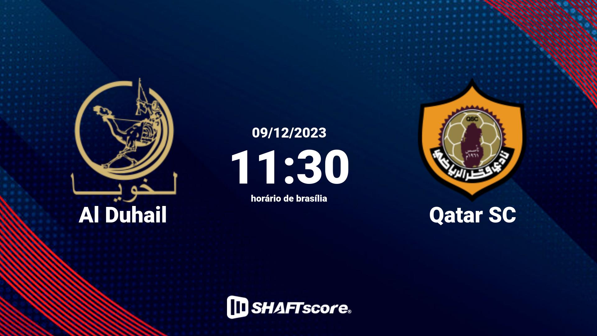 Estatísticas do jogo Al Duhail vs Qatar SC 09.12 11:30