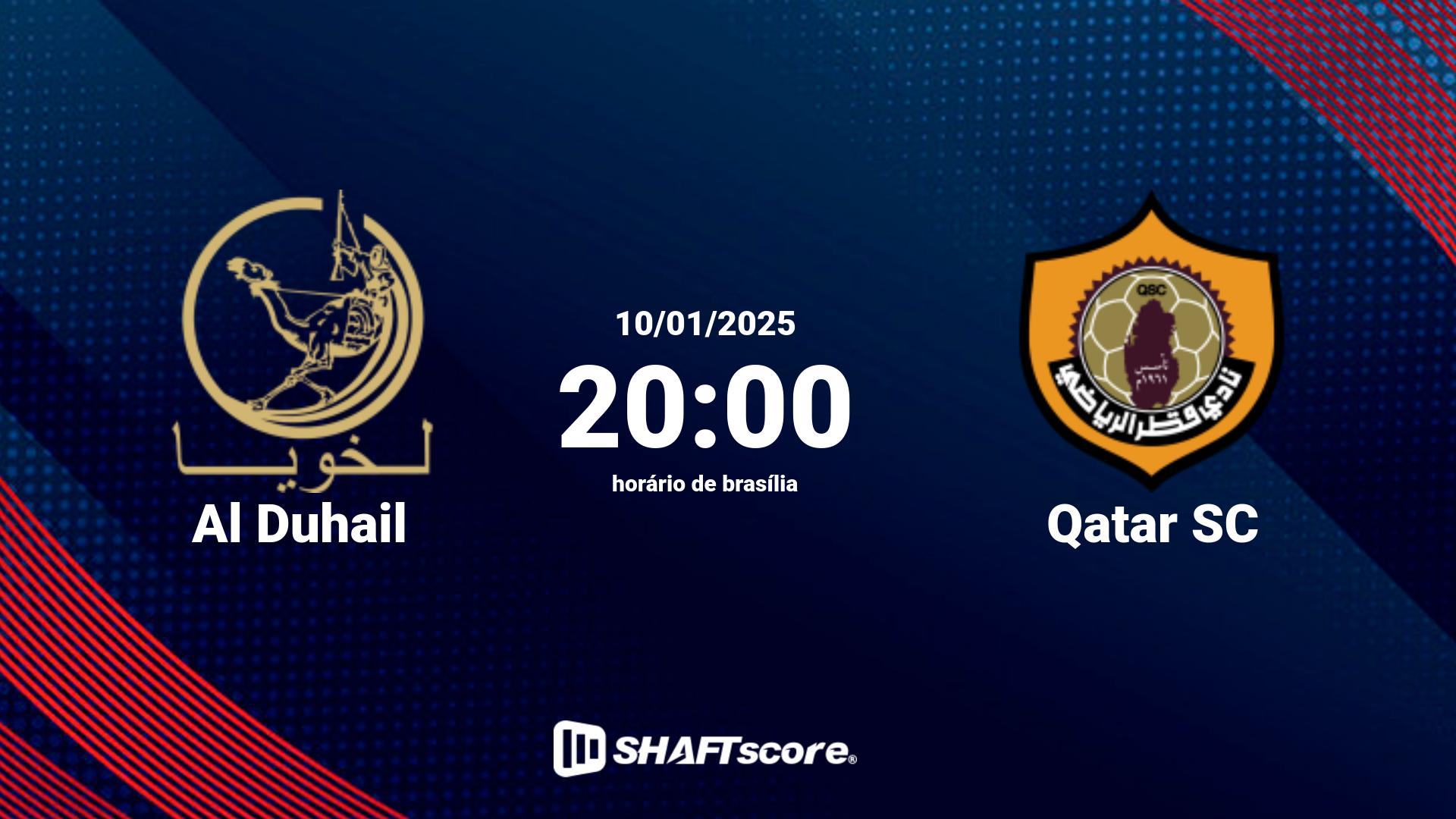 Estatísticas do jogo Al Duhail vs Qatar SC 10.01 20:00