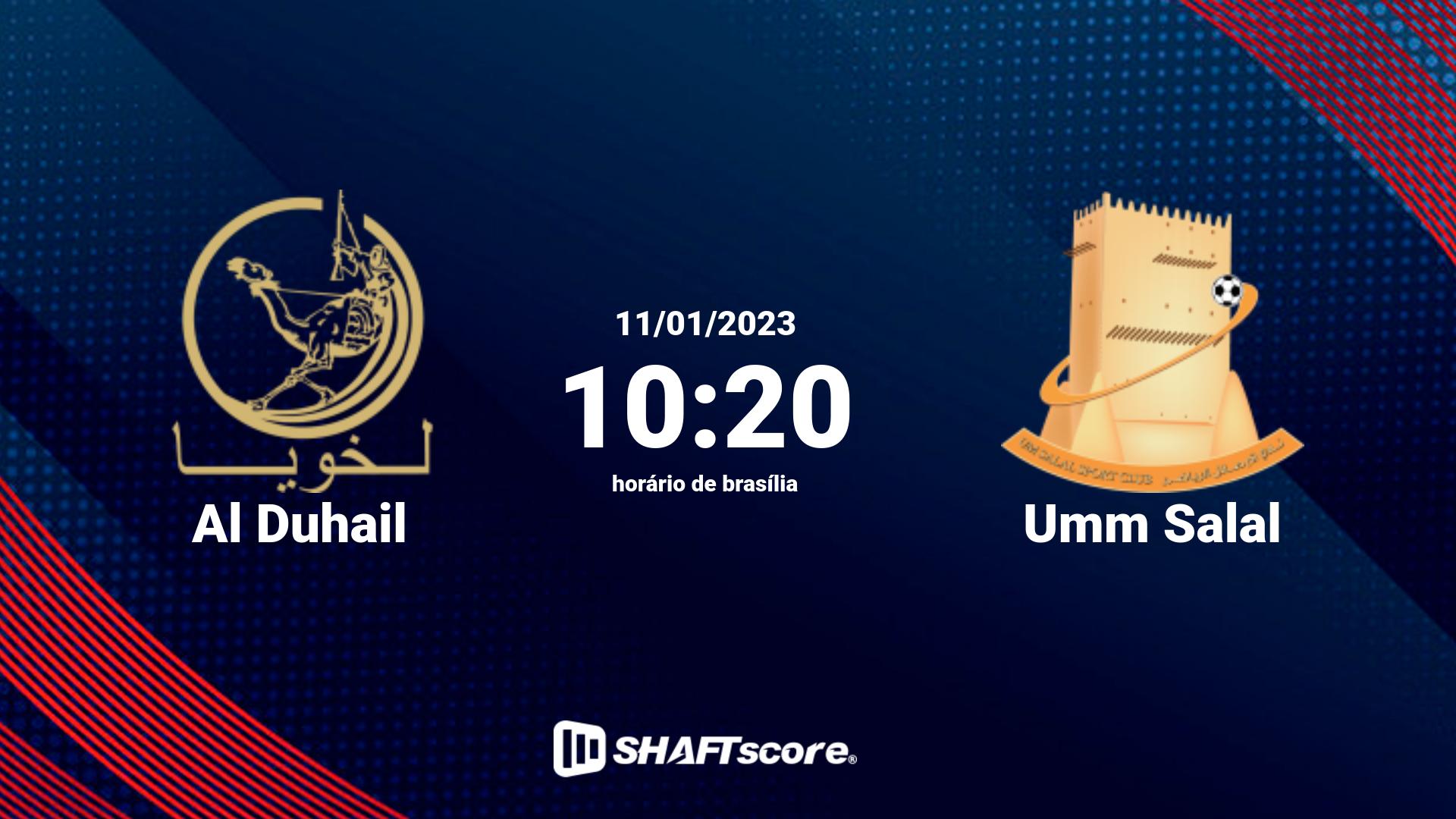 Estatísticas do jogo Al Duhail vs Umm Salal 11.01 10:20