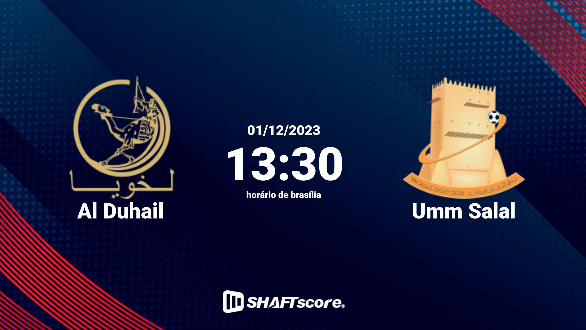 Estatísticas do jogo Al Duhail vs Umm Salal 01.12 13:30