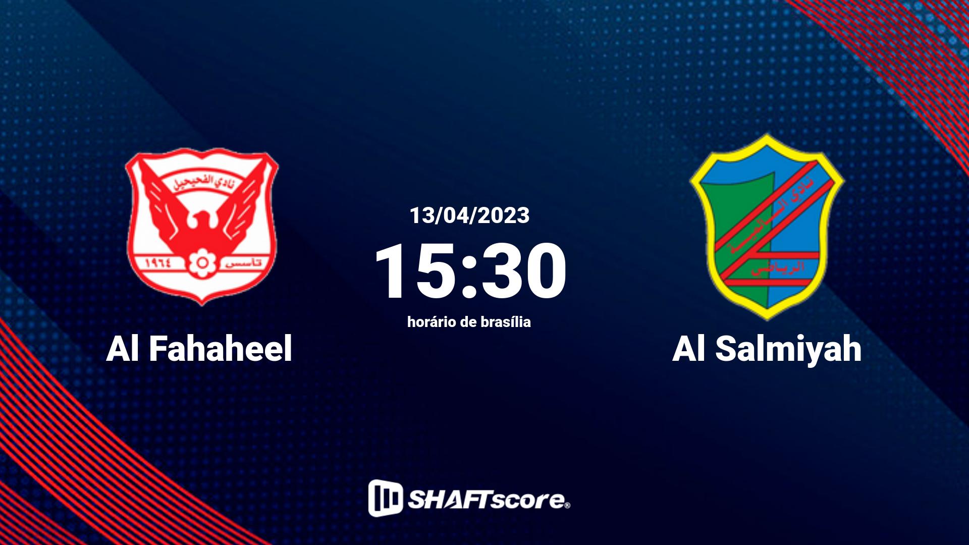 Estatísticas do jogo Al Fahaheel vs Al Salmiyah 13.04 15:30