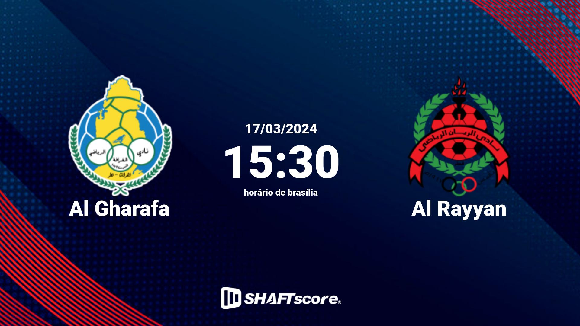 Estatísticas do jogo Al Gharafa vs Al Rayyan 17.03 15:30