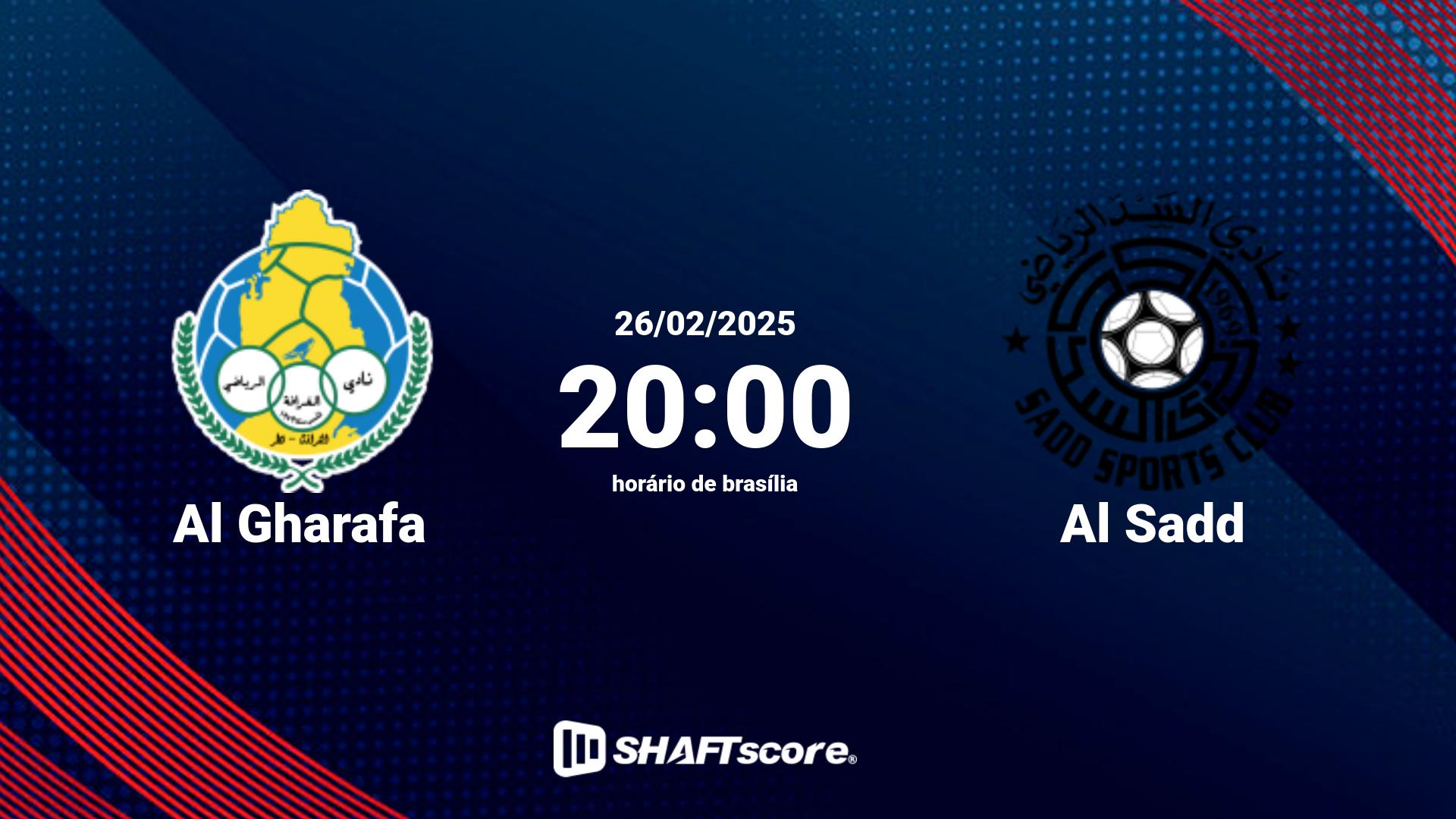 Estatísticas do jogo Al Gharafa vs Al Sadd 26.02 20:00