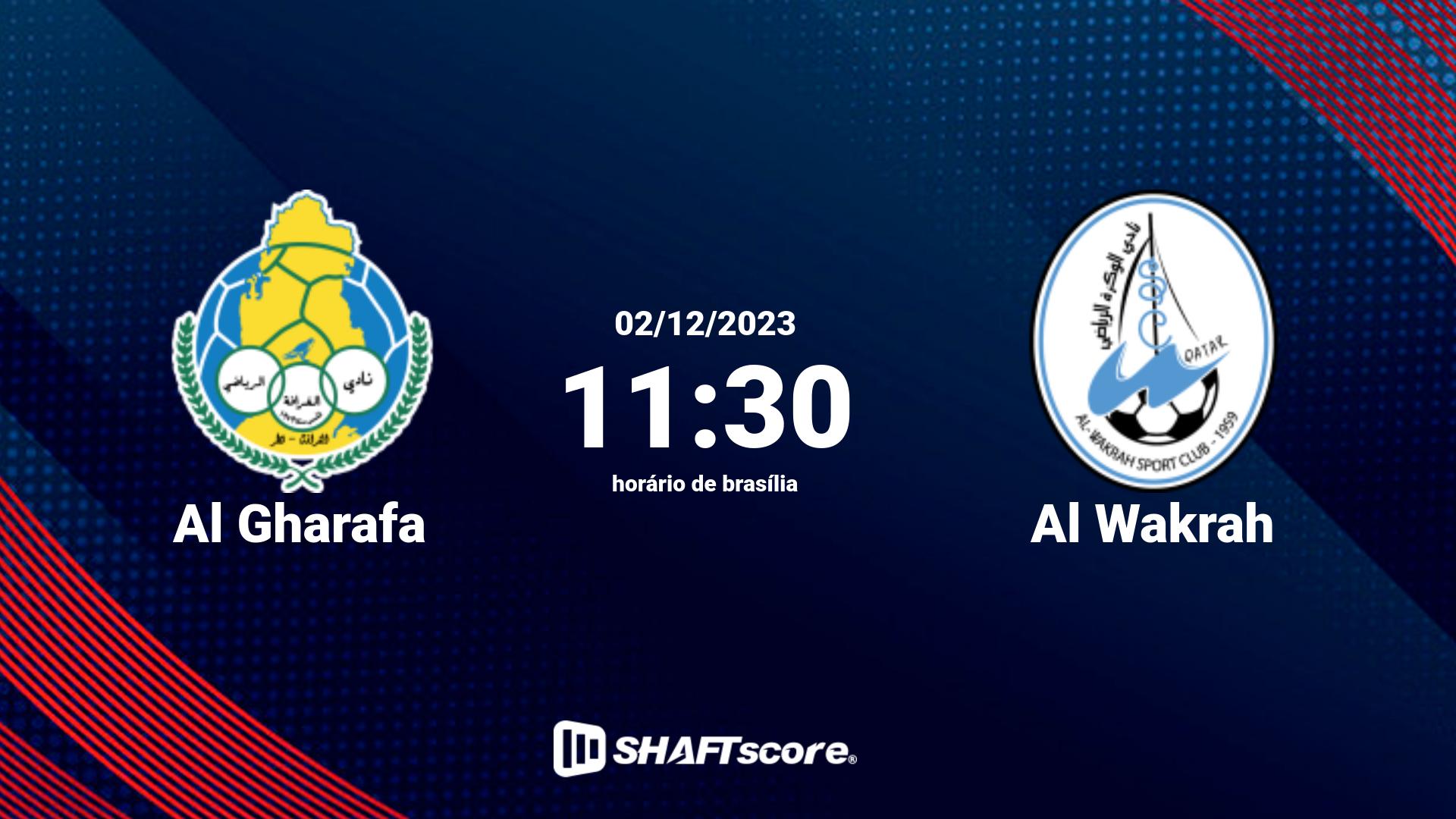 Estatísticas do jogo Al Gharafa vs Al Wakrah 02.12 11:30