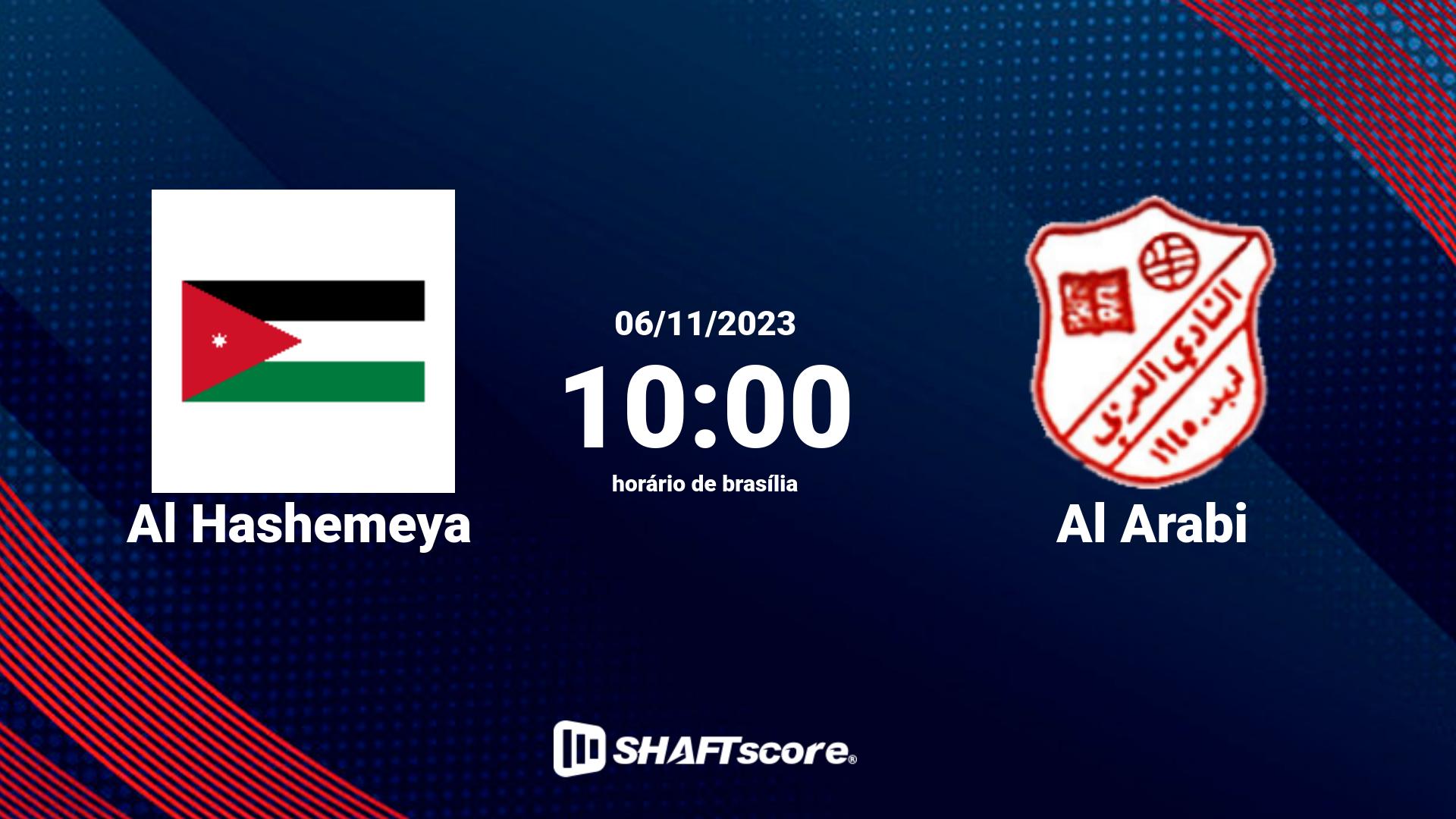 Estatísticas do jogo Al Hashemeya vs Al Arabi 06.11 10:00