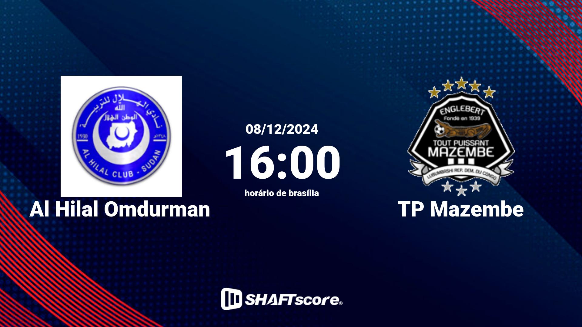 Estatísticas do jogo Al Hilal Omdurman vs TP Mazembe 08.12 16:00