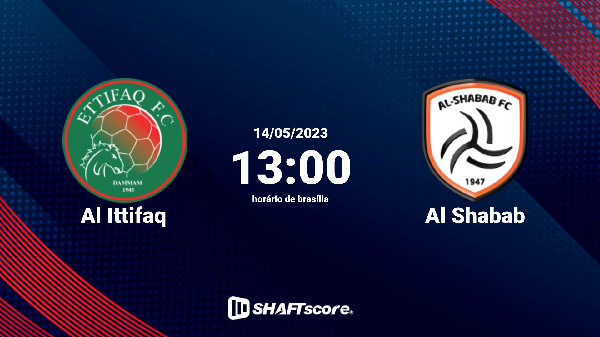 Estatísticas do jogo Al Ittifaq vs Al Shabab 14.05 13:00