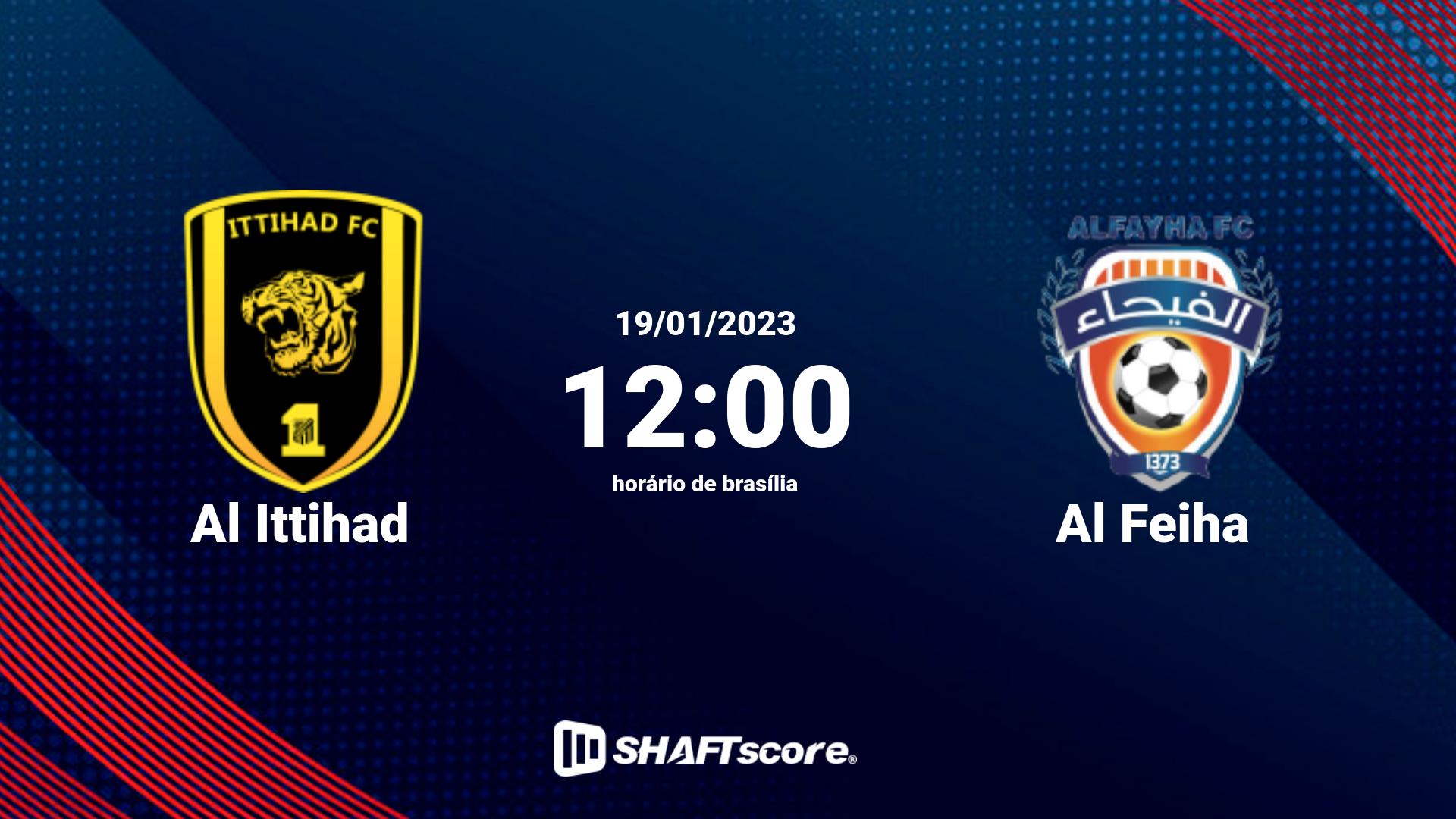 Estatísticas do jogo Al Ittihad vs Al Feiha 19.01 12:00