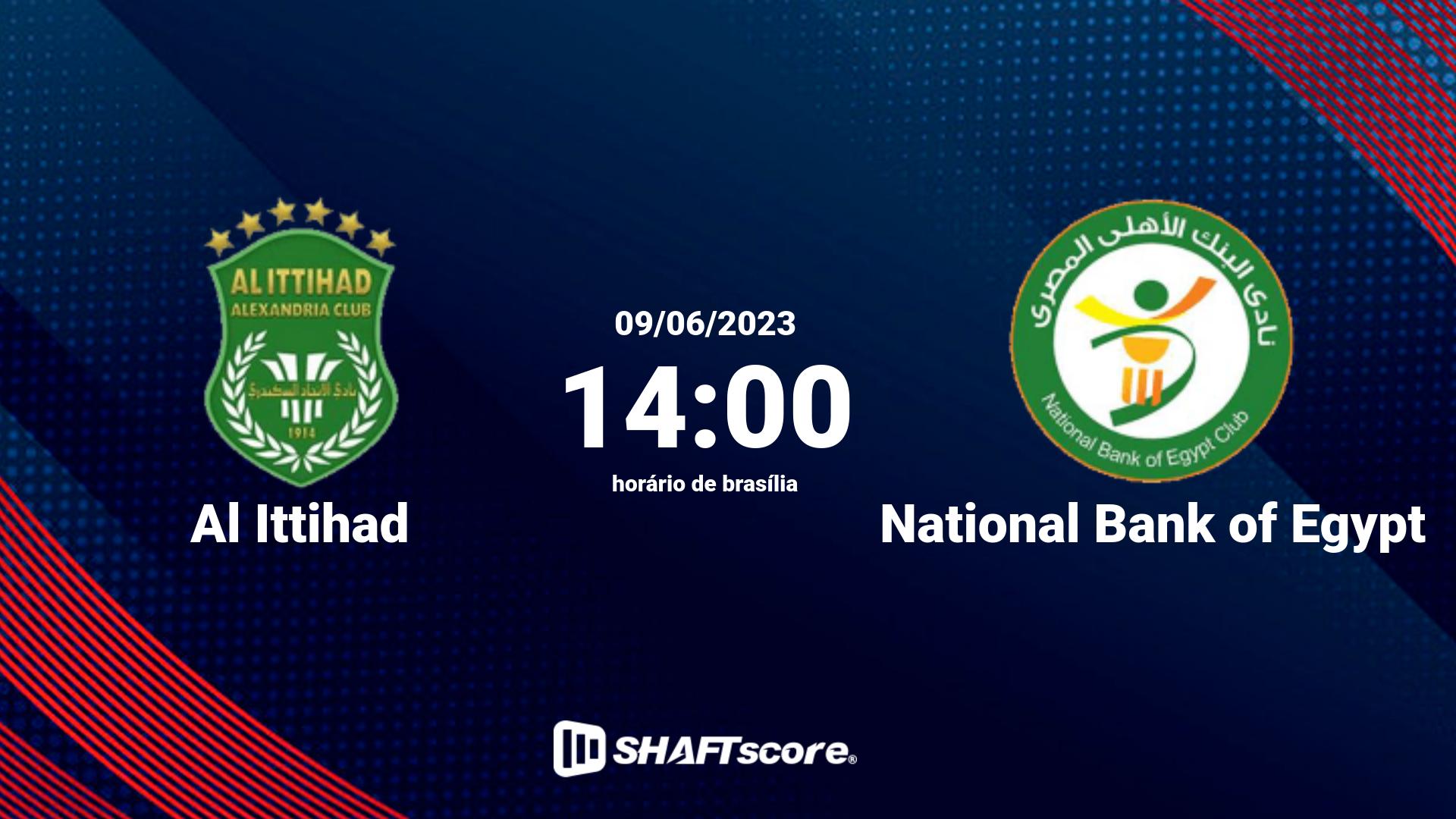 Estatísticas do jogo Al Ittihad vs National Bank of Egypt 09.06 14:00