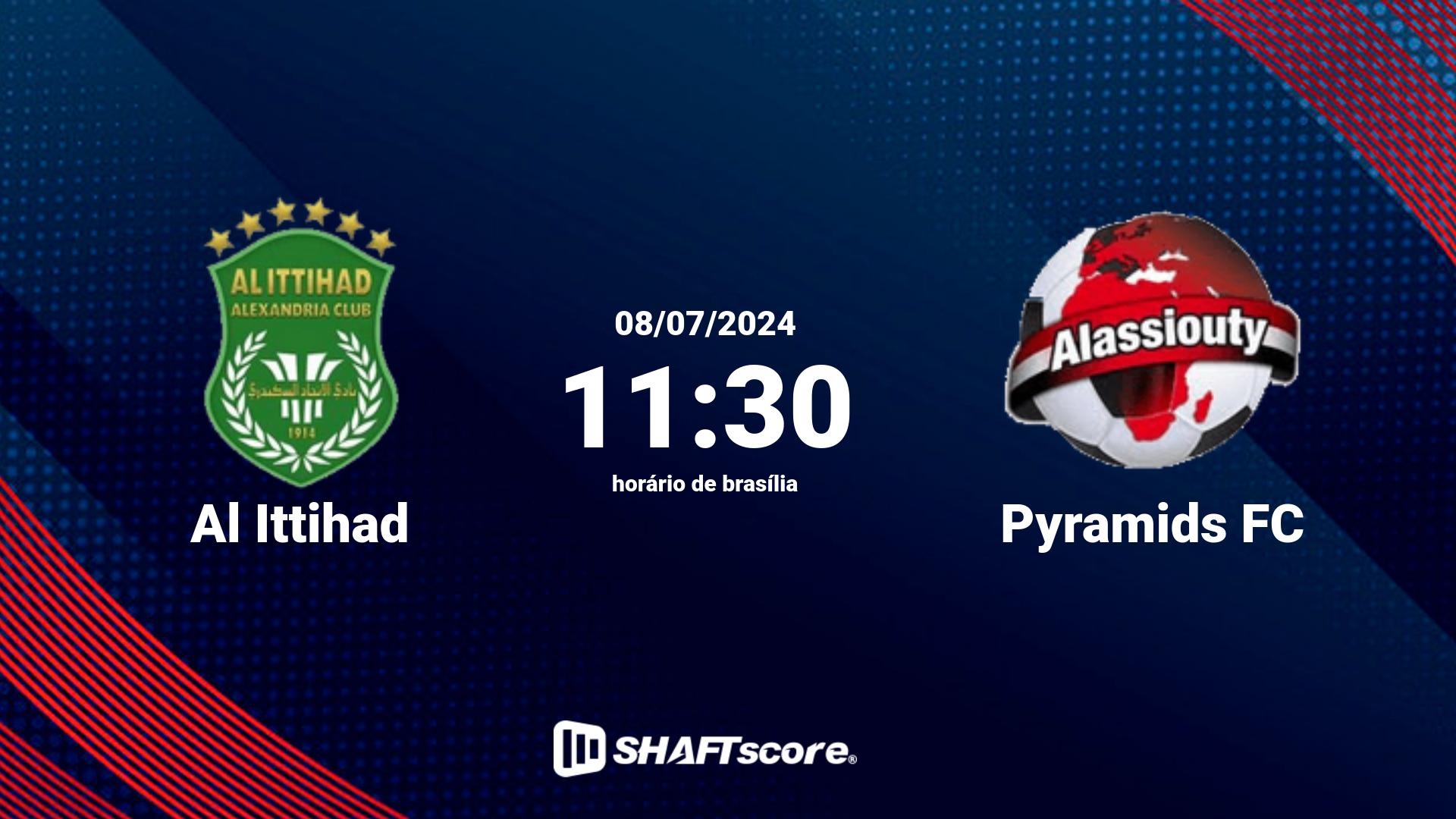 Estatísticas do jogo Al Ittihad vs Pyramids FC 08.07 11:30