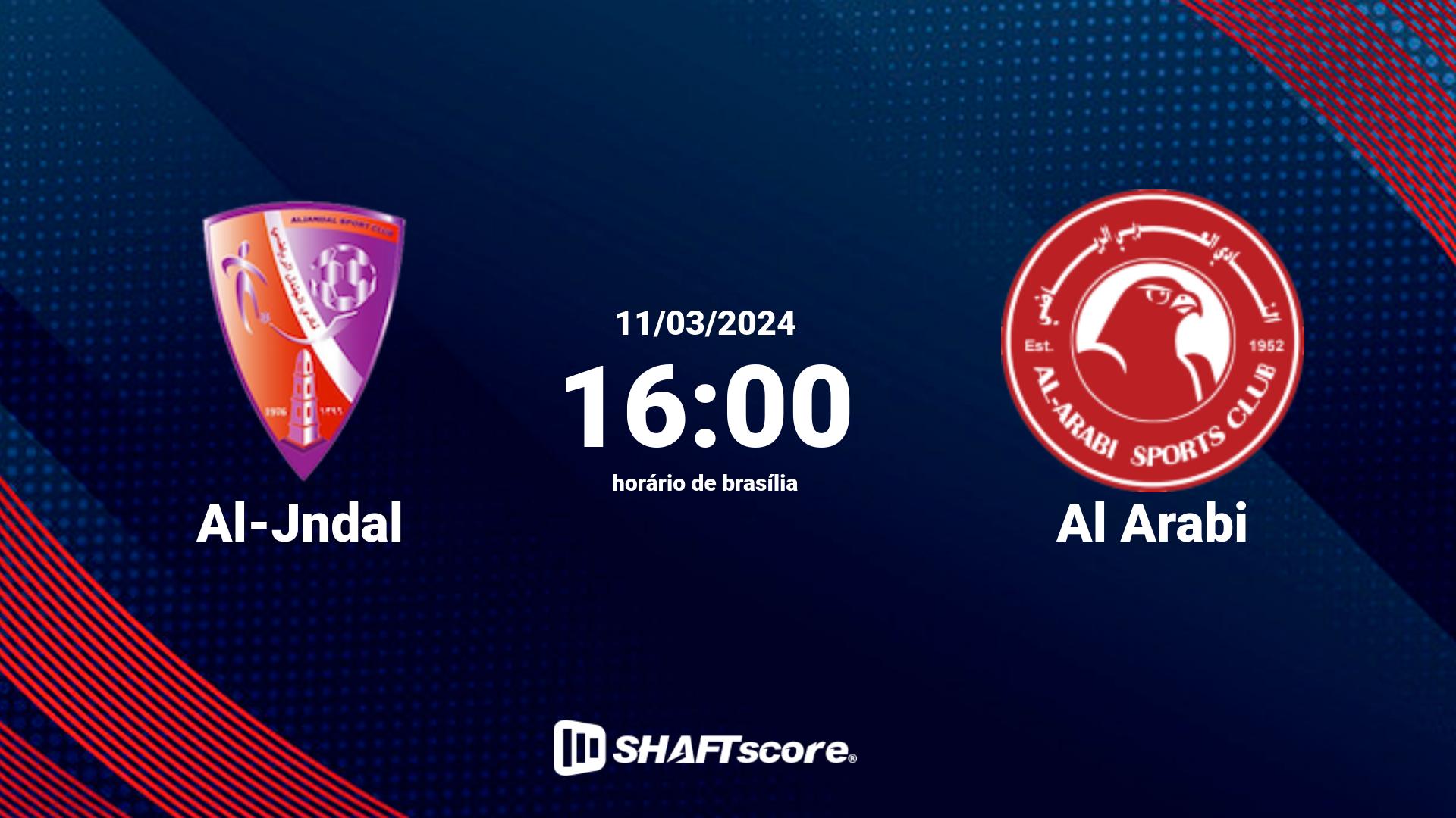 Estatísticas do jogo Al-Jndal vs Al Arabi 11.03 16:00