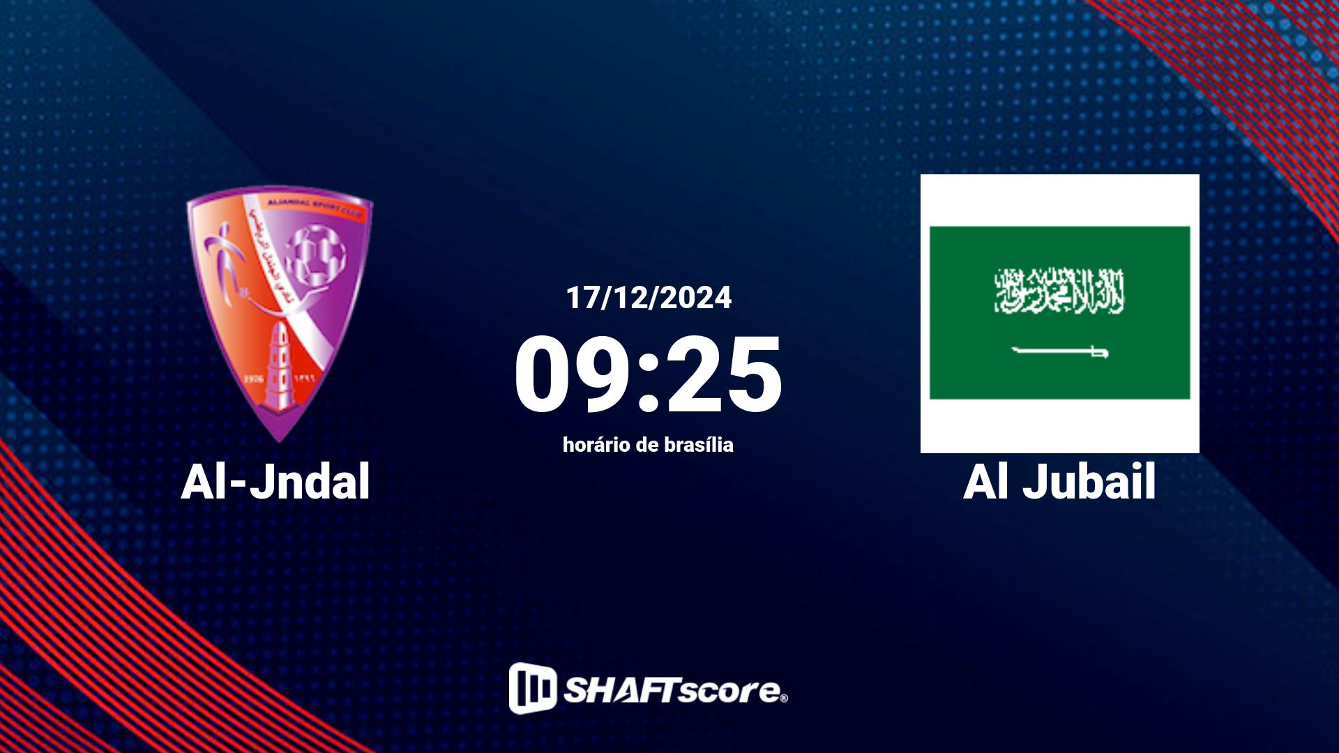 Estatísticas do jogo Al-Jndal vs Al Jubail 17.12 09:25