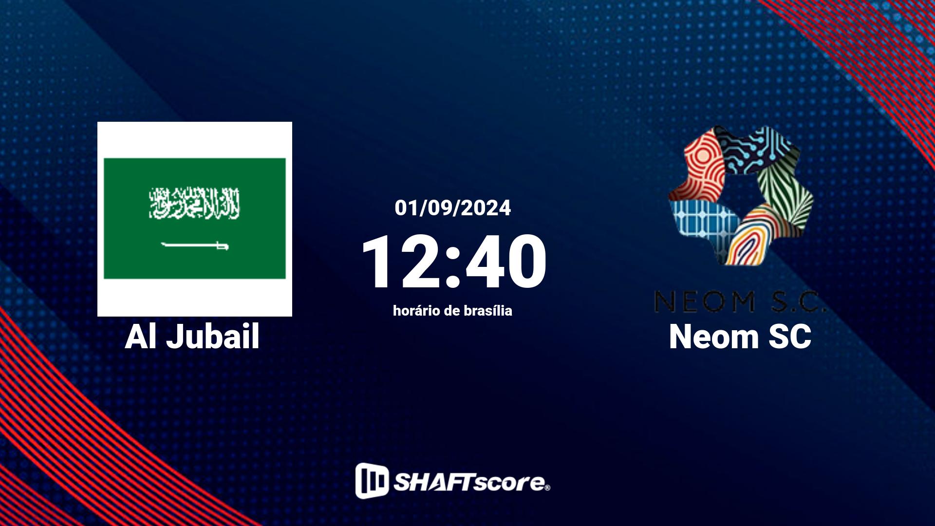 Estatísticas do jogo Al Jubail vs Neom SC 01.09 12:40