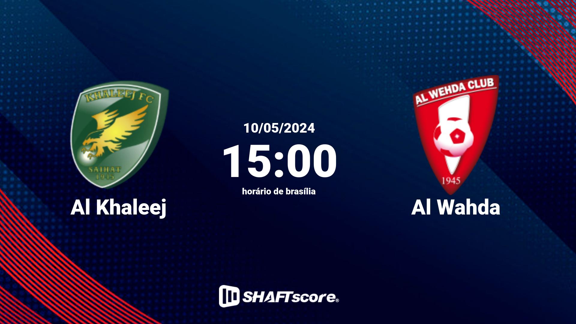 Estatísticas do jogo Al Khaleej vs Al Wahda 10.05 15:00