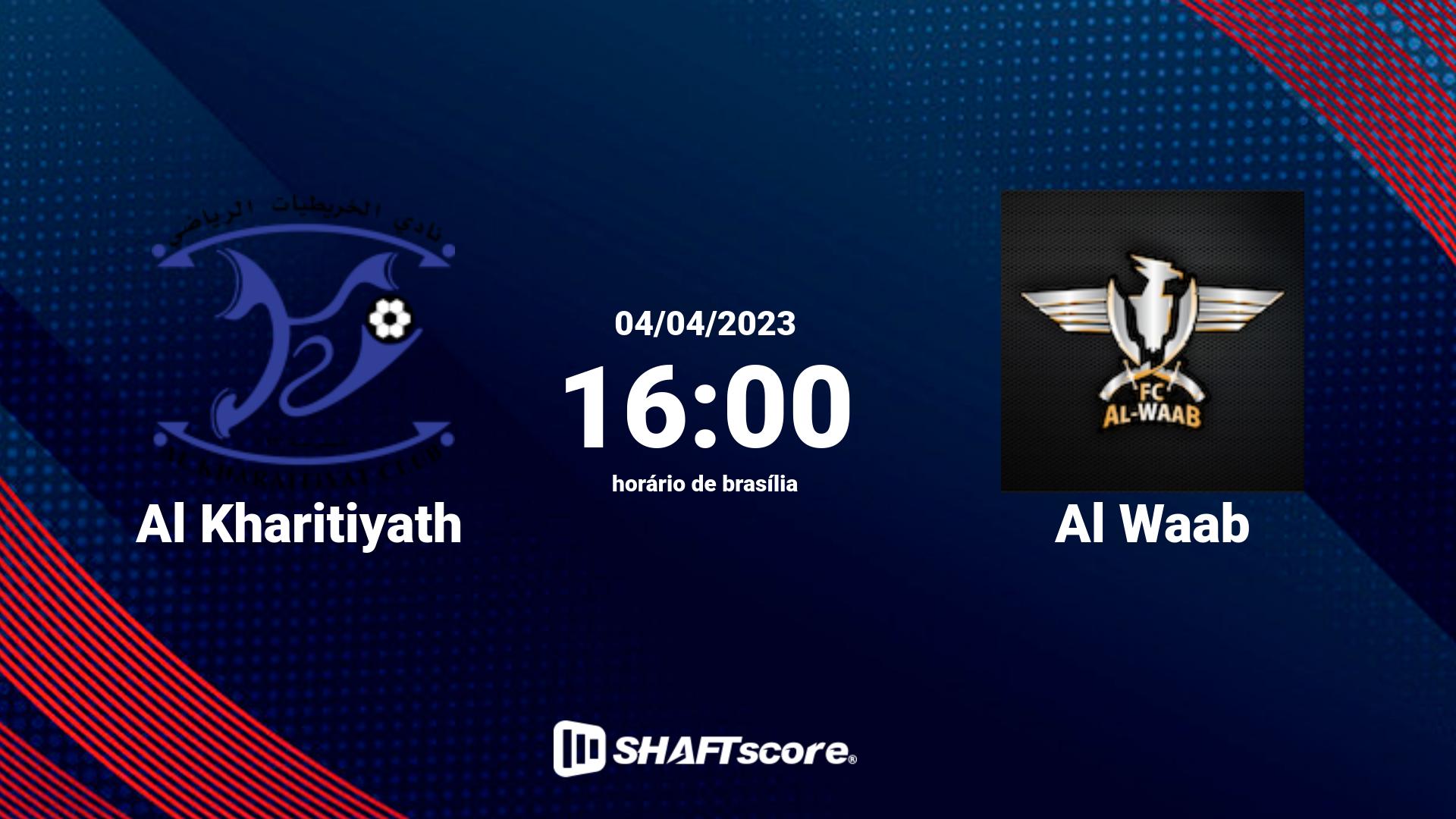 Estatísticas do jogo Al Kharitiyath vs Al Waab 04.04 16:00