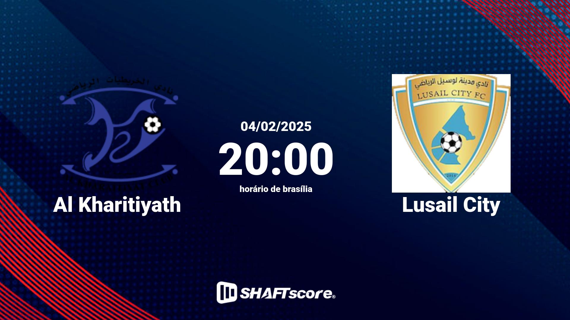 Estatísticas do jogo Al Kharitiyath vs Lusail City 04.02 20:00