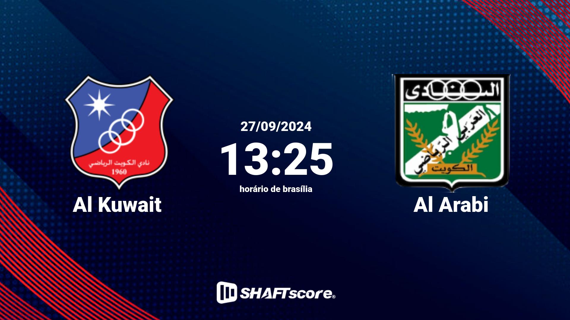 Estatísticas do jogo Al Kuwait vs Al Arabi 27.09 13:25