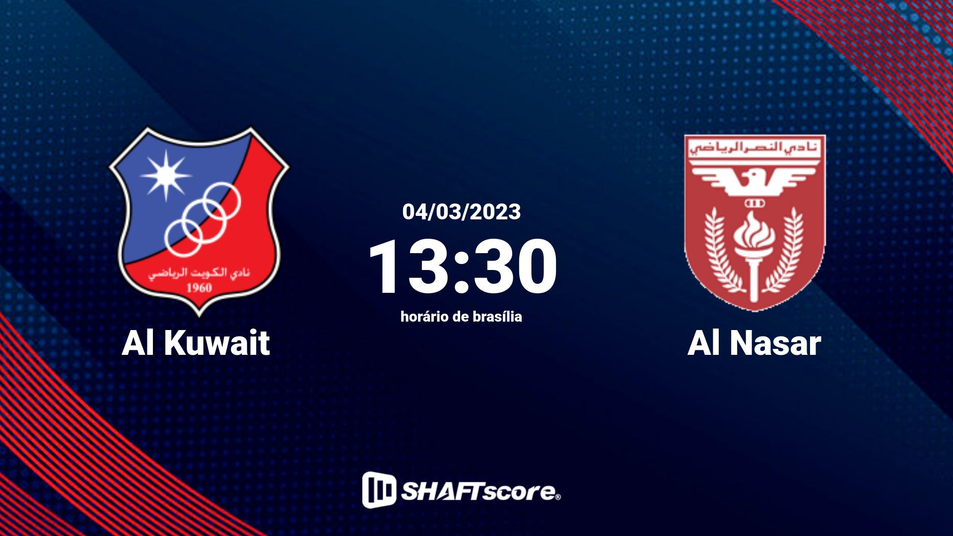 Estatísticas do jogo Al Kuwait vs Al Nasar 04.03 13:30