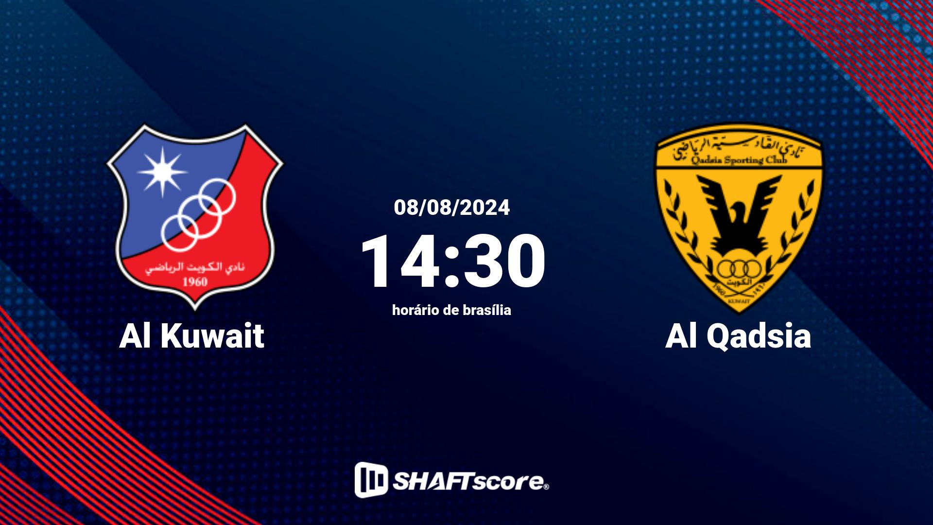 Estatísticas do jogo Al Kuwait vs Al Qadsia 08.08 14:30