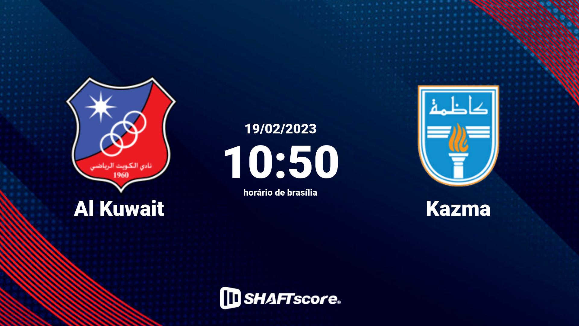 Estatísticas do jogo Al Kuwait vs Kazma 19.02 10:50