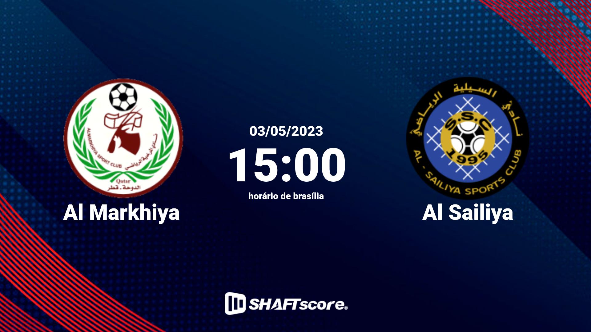 Estatísticas do jogo Al Markhiya vs Al Sailiya 03.05 15:00