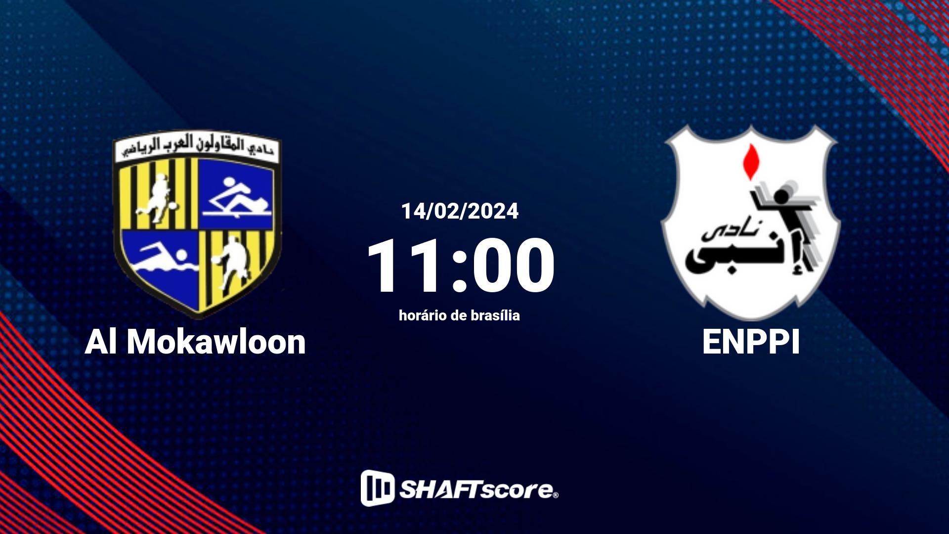 Estatísticas do jogo Al Mokawloon vs ENPPI 14.02 11:00