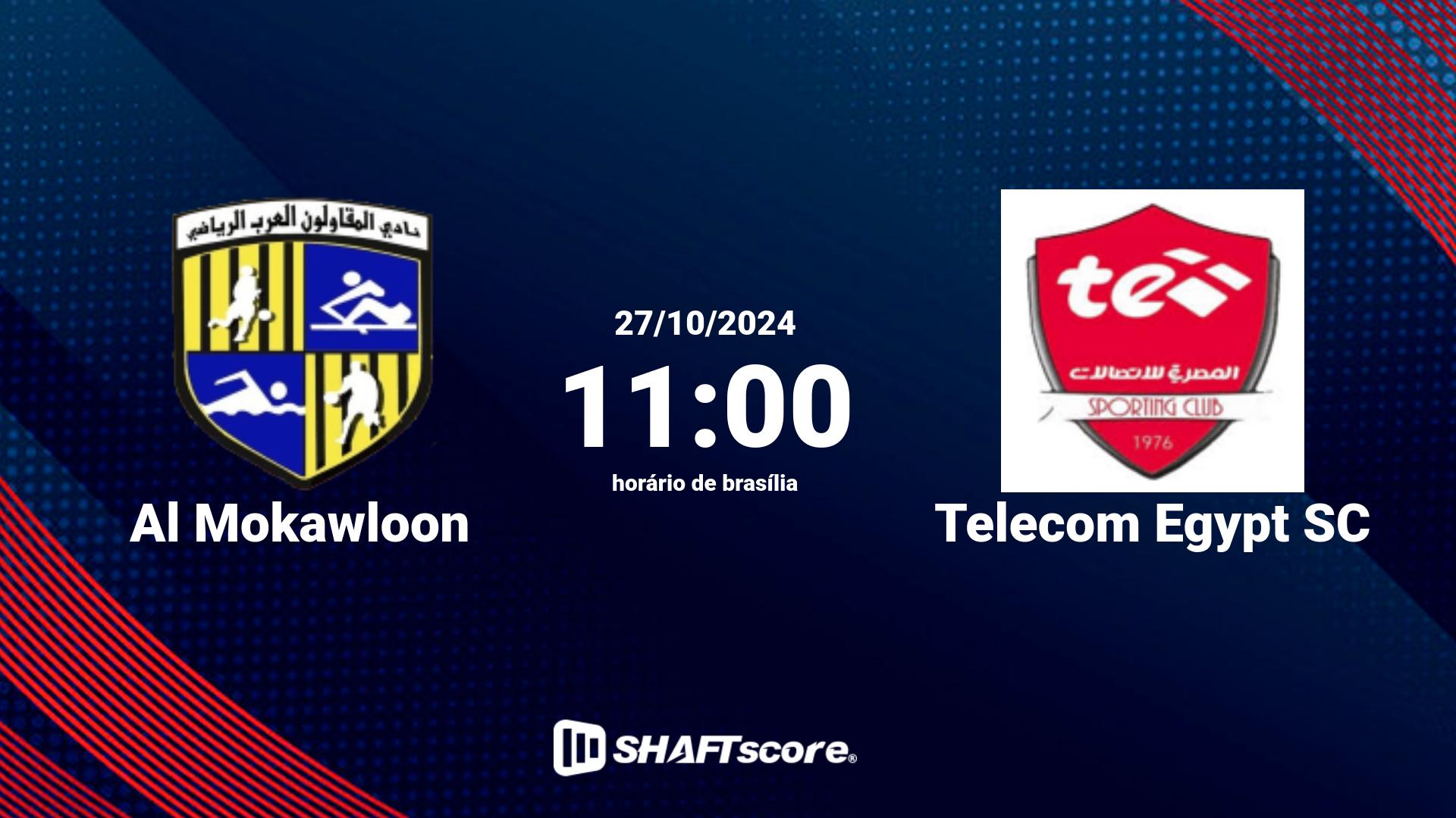 Estatísticas do jogo Al Mokawloon vs Telecom Egypt SC 27.10 11:00