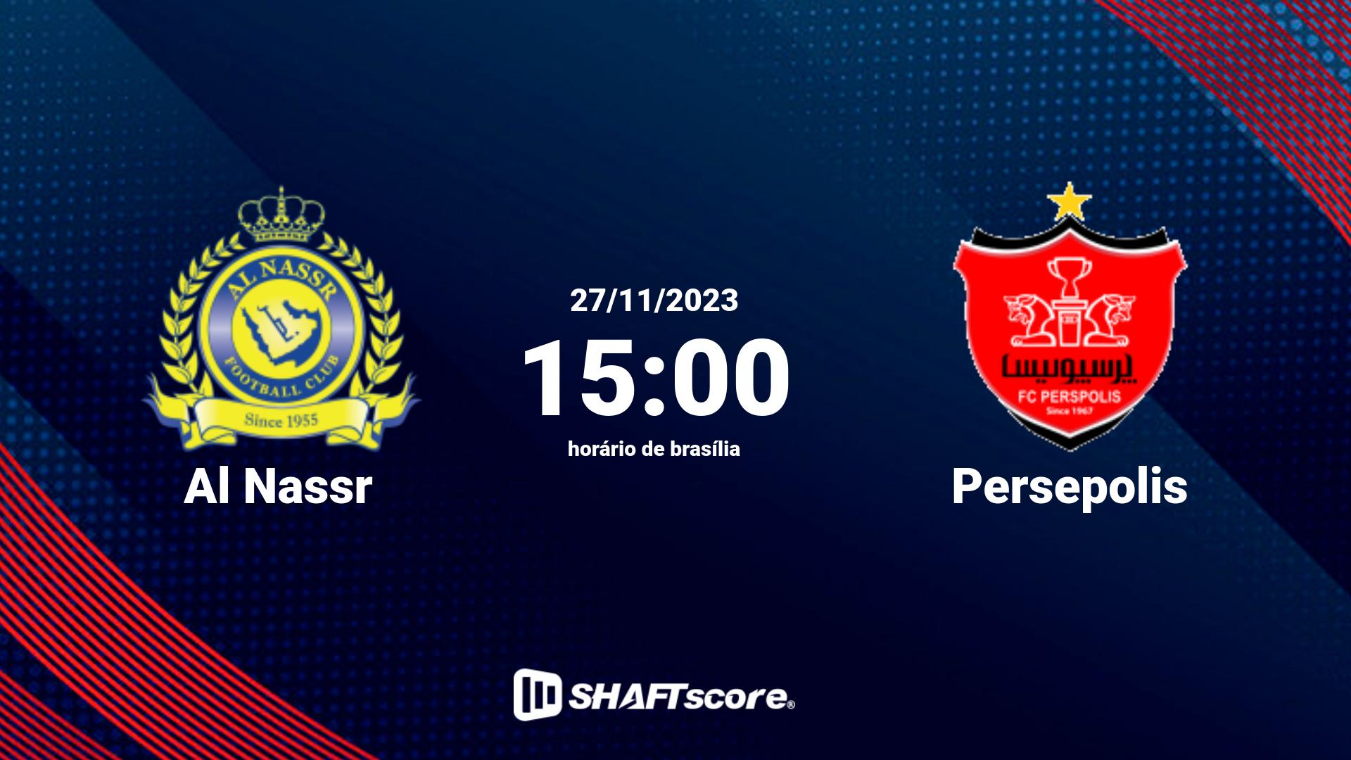 Estatísticas do jogo Al Nassr vs Persepolis 27.11 15:00