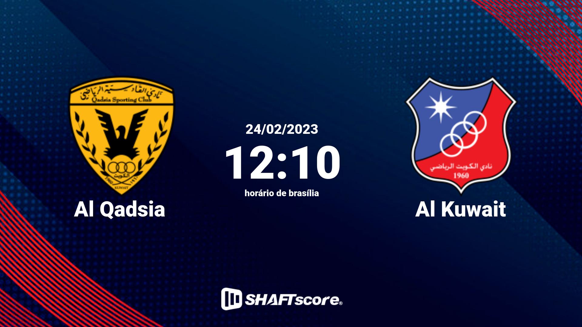 Estatísticas do jogo Al Qadsia vs Al Kuwait 24.02 12:10