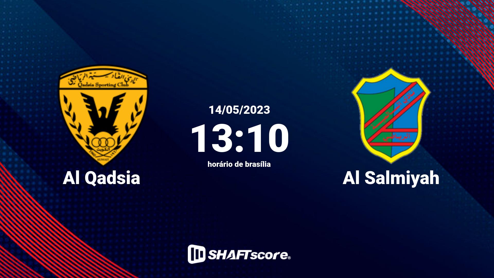 Estatísticas do jogo Al Qadsia vs Al Salmiyah 14.05 13:10