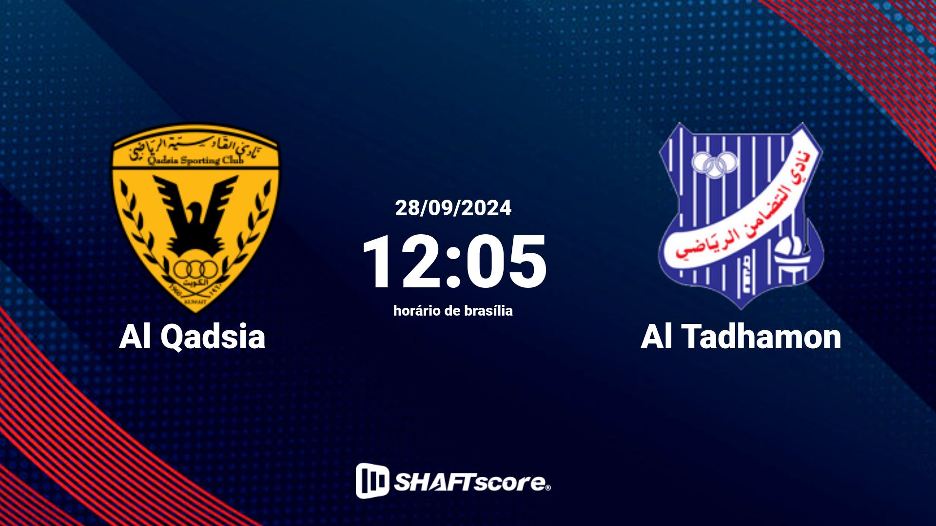 Estatísticas do jogo Al Qadsia vs Al Tadhamon 28.09 12:05