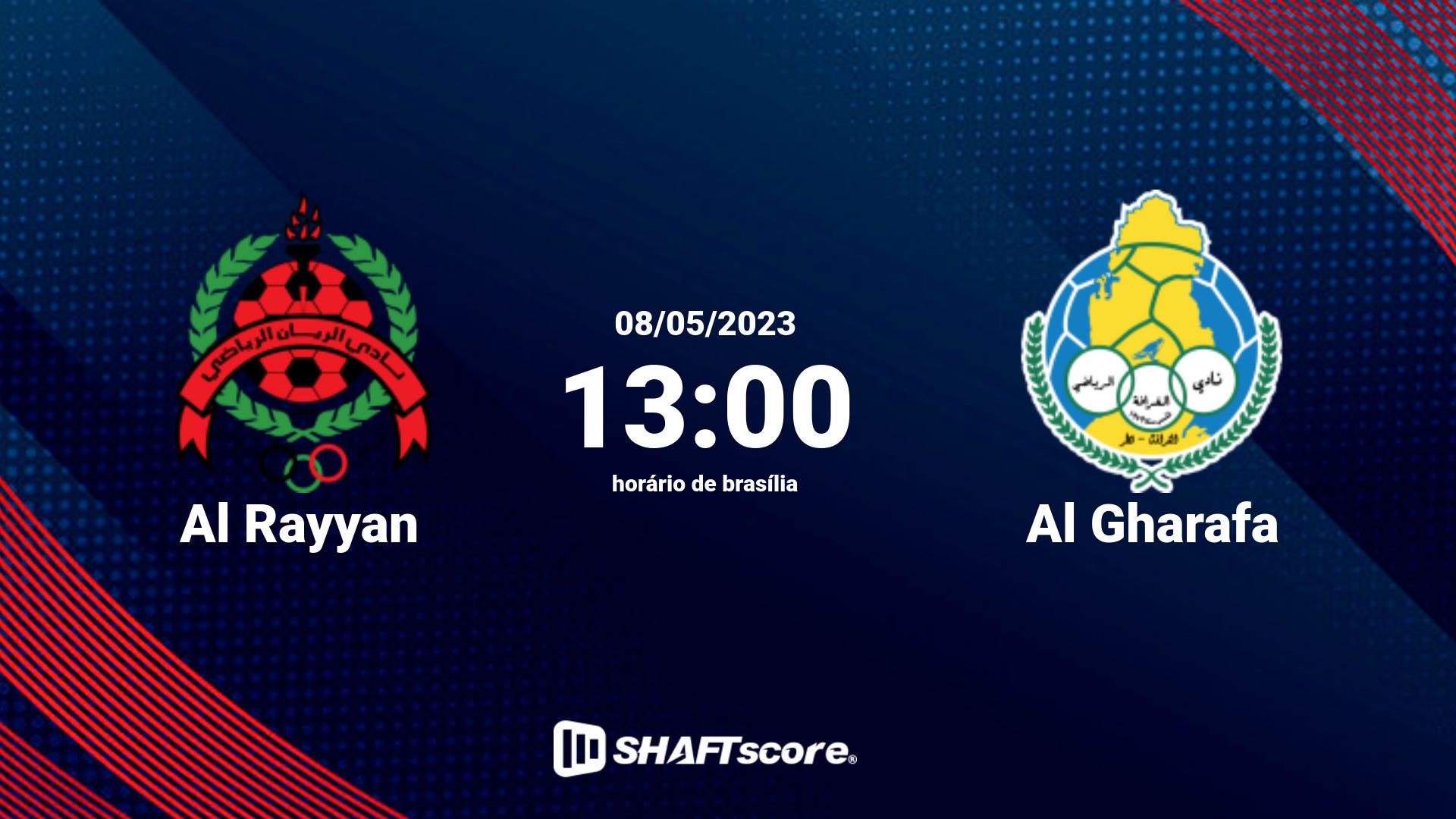 Estatísticas do jogo Al Rayyan vs Al Gharafa 08.05 13:00