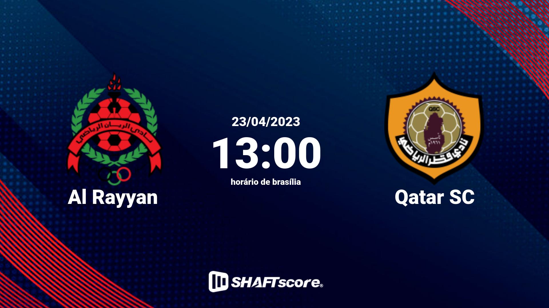 Estatísticas do jogo Al Rayyan vs Qatar SC 23.04 13:00