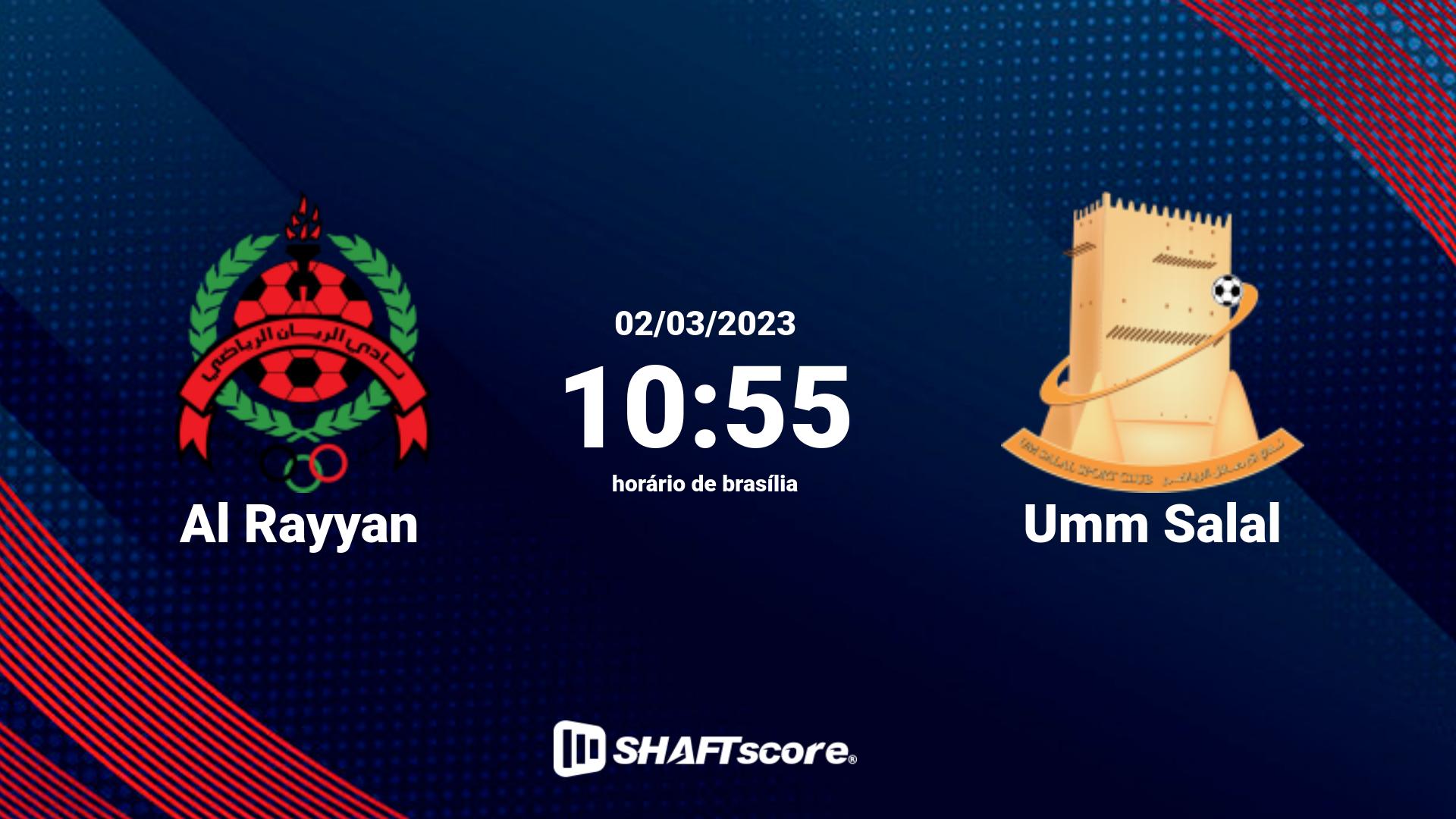 Estatísticas do jogo Al Rayyan vs Umm Salal 02.03 10:55