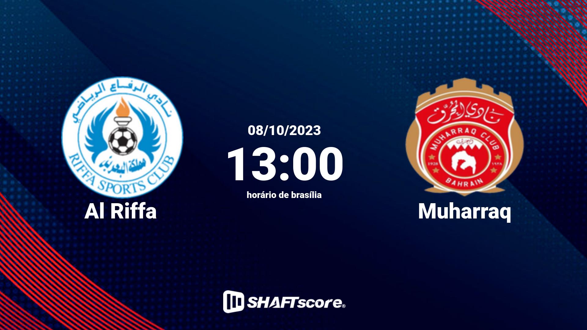 Estatísticas do jogo Al Riffa vs Muharraq 08.10 13:00