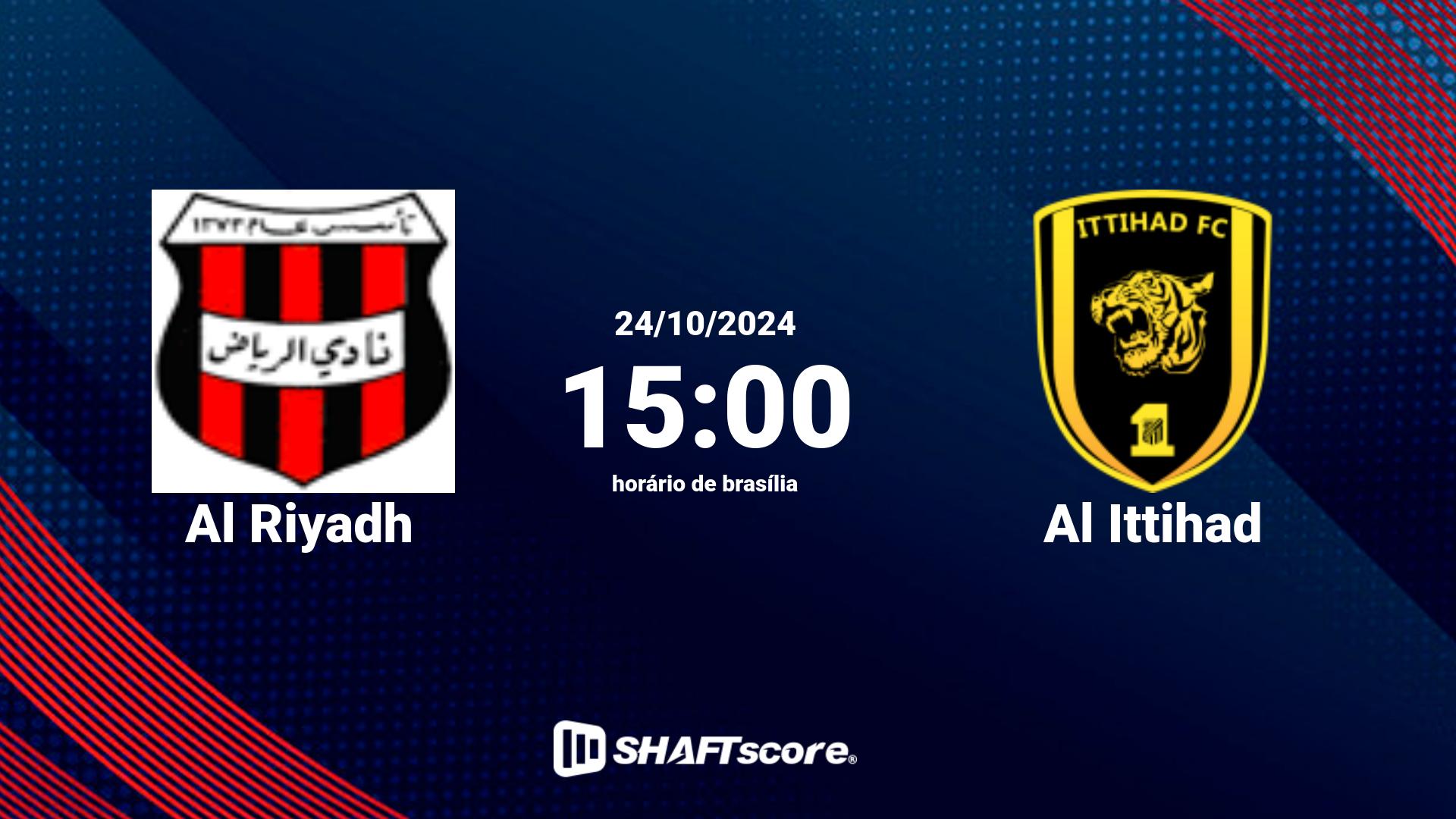 Estatísticas do jogo Al Riyadh vs Al Ittihad 24.10 15:00