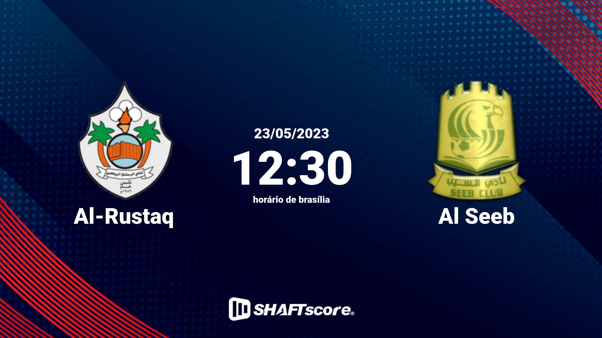 Estatísticas do jogo Al-Rustaq vs Al Seeb 23.05 12:30