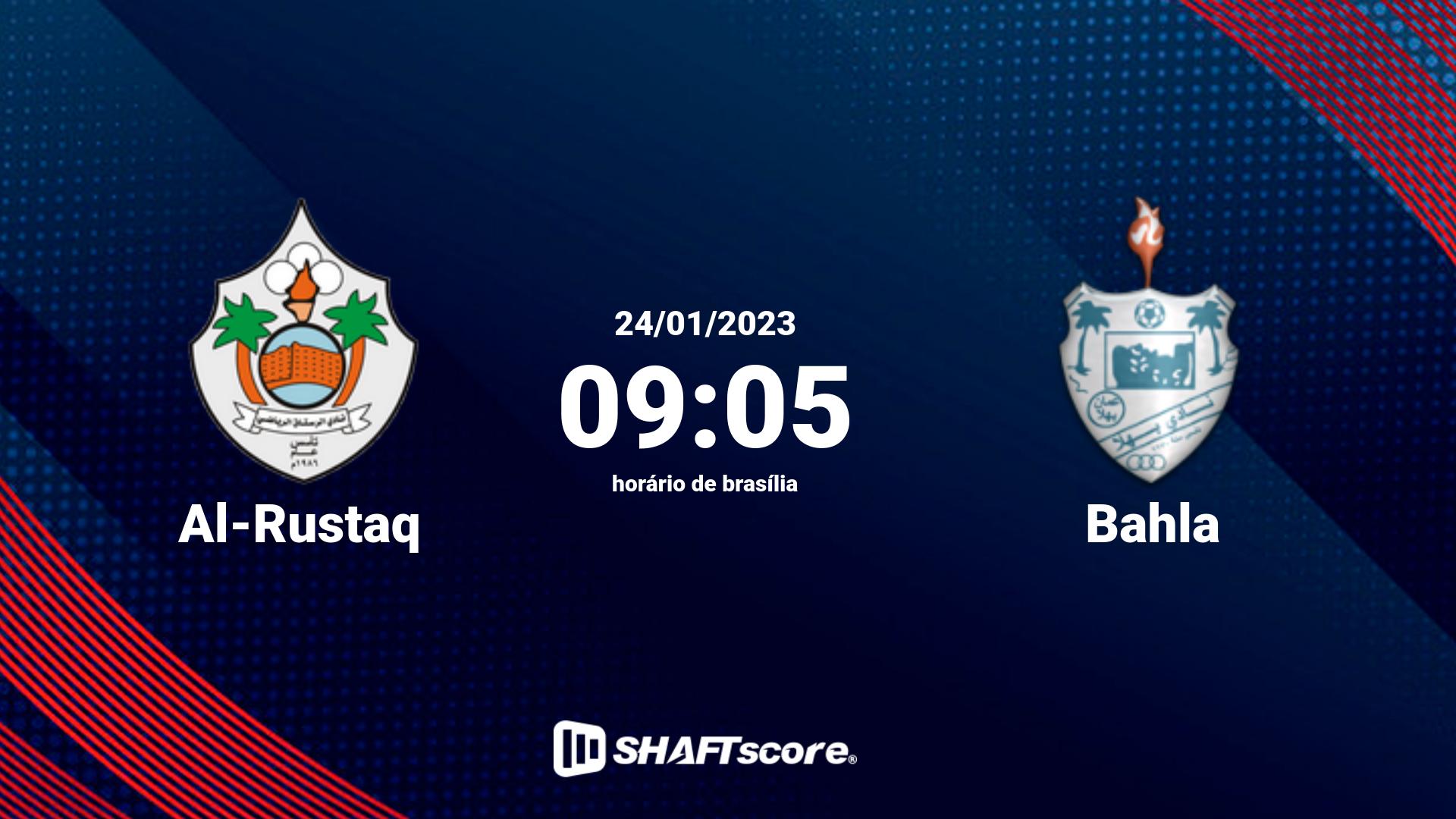 Estatísticas do jogo Al-Rustaq vs Bahla 24.01 09:05