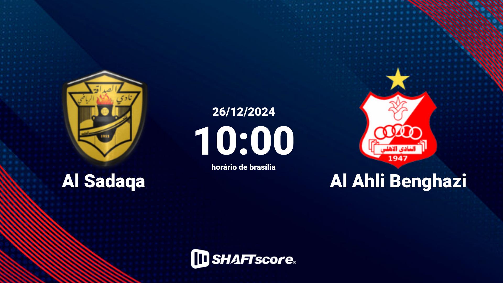 Estatísticas do jogo Al Sadaqa vs Al Ahli Benghazi 26.12 10:00