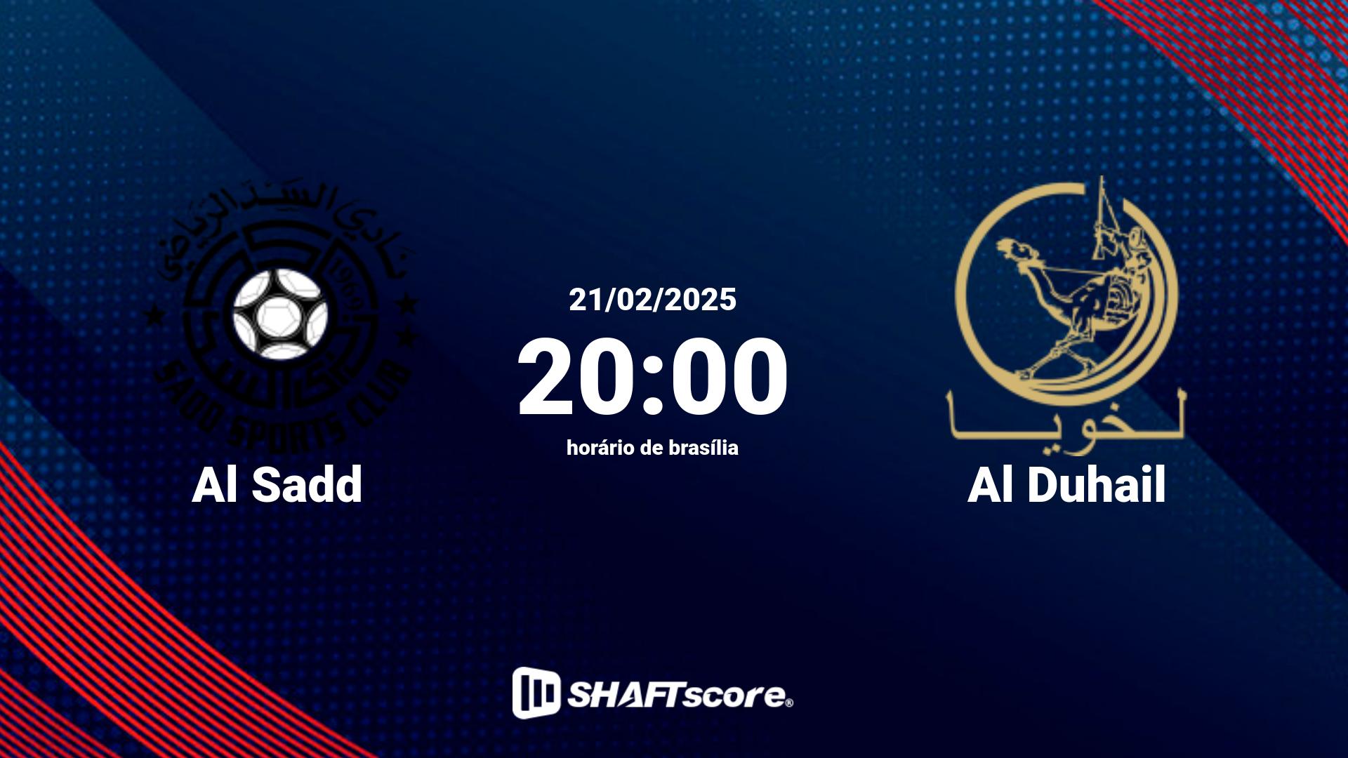 Estatísticas do jogo Al Sadd vs Al Duhail 21.02 20:00