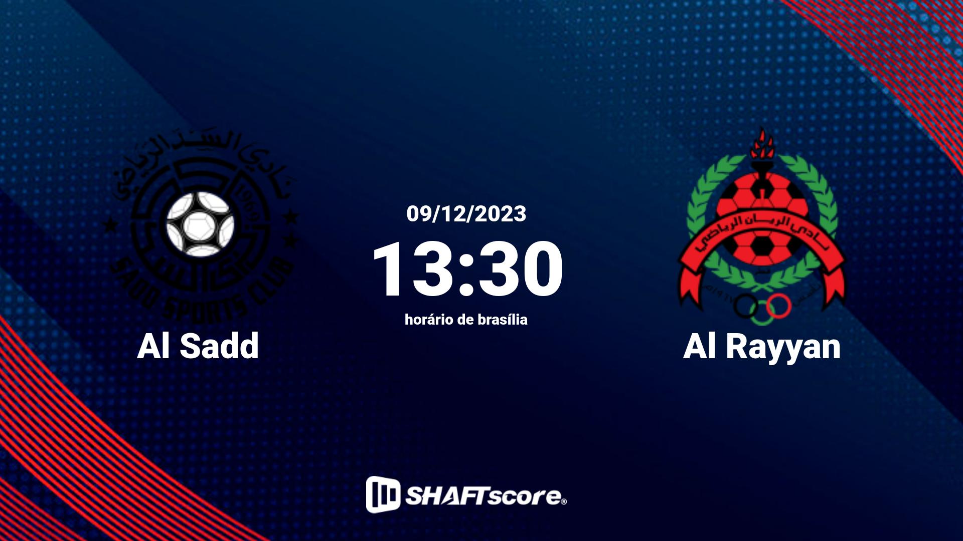 Estatísticas do jogo Al Sadd vs Al Rayyan 09.12 13:30