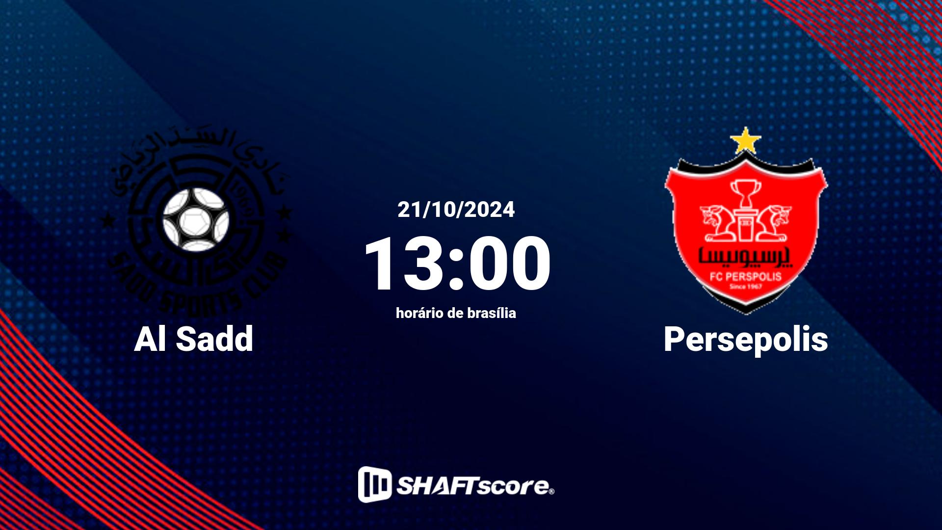 Estatísticas do jogo Al Sadd vs Persepolis 21.10 13:00