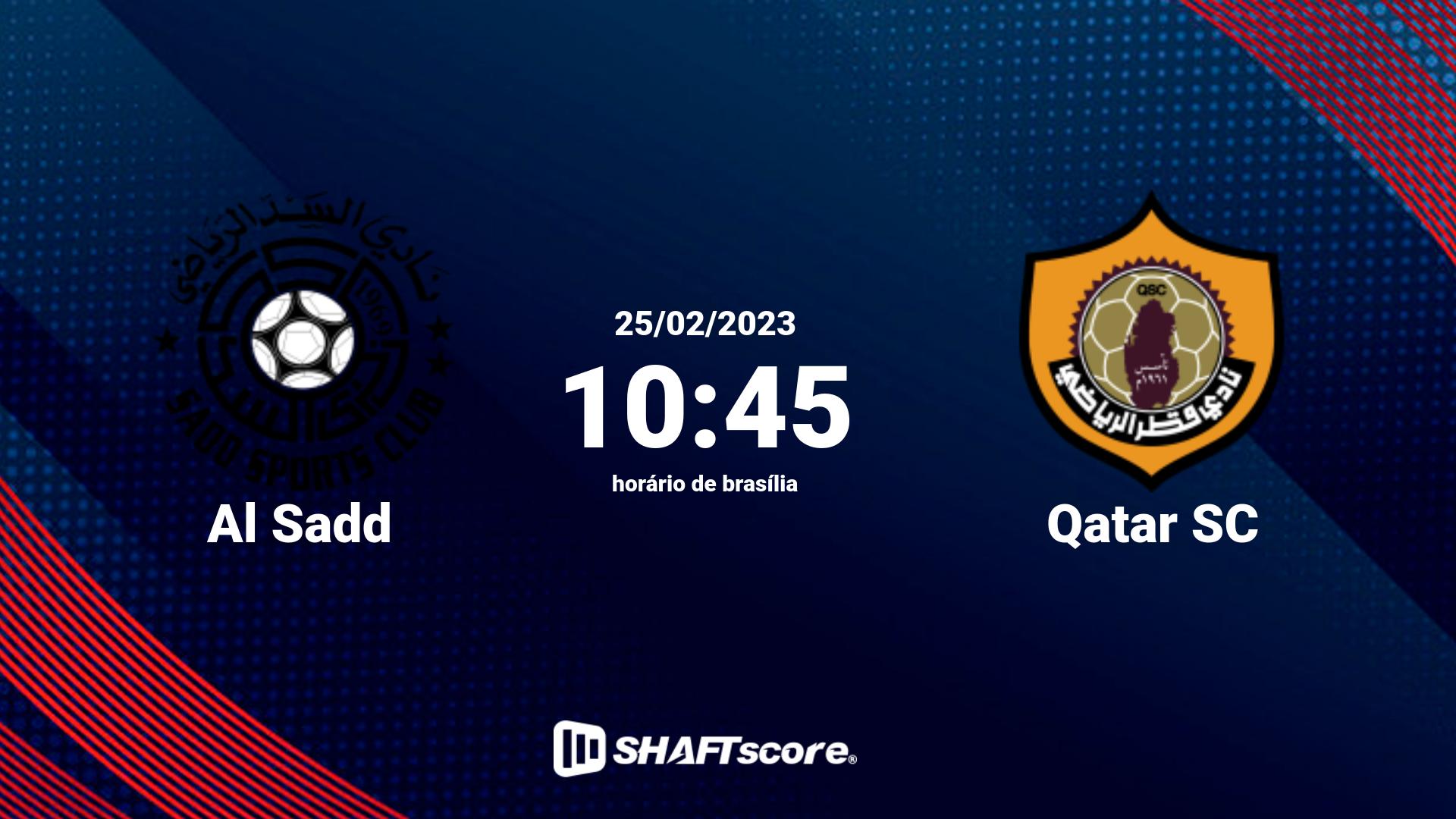 Estatísticas do jogo Al Sadd vs Qatar SC 25.02 10:45