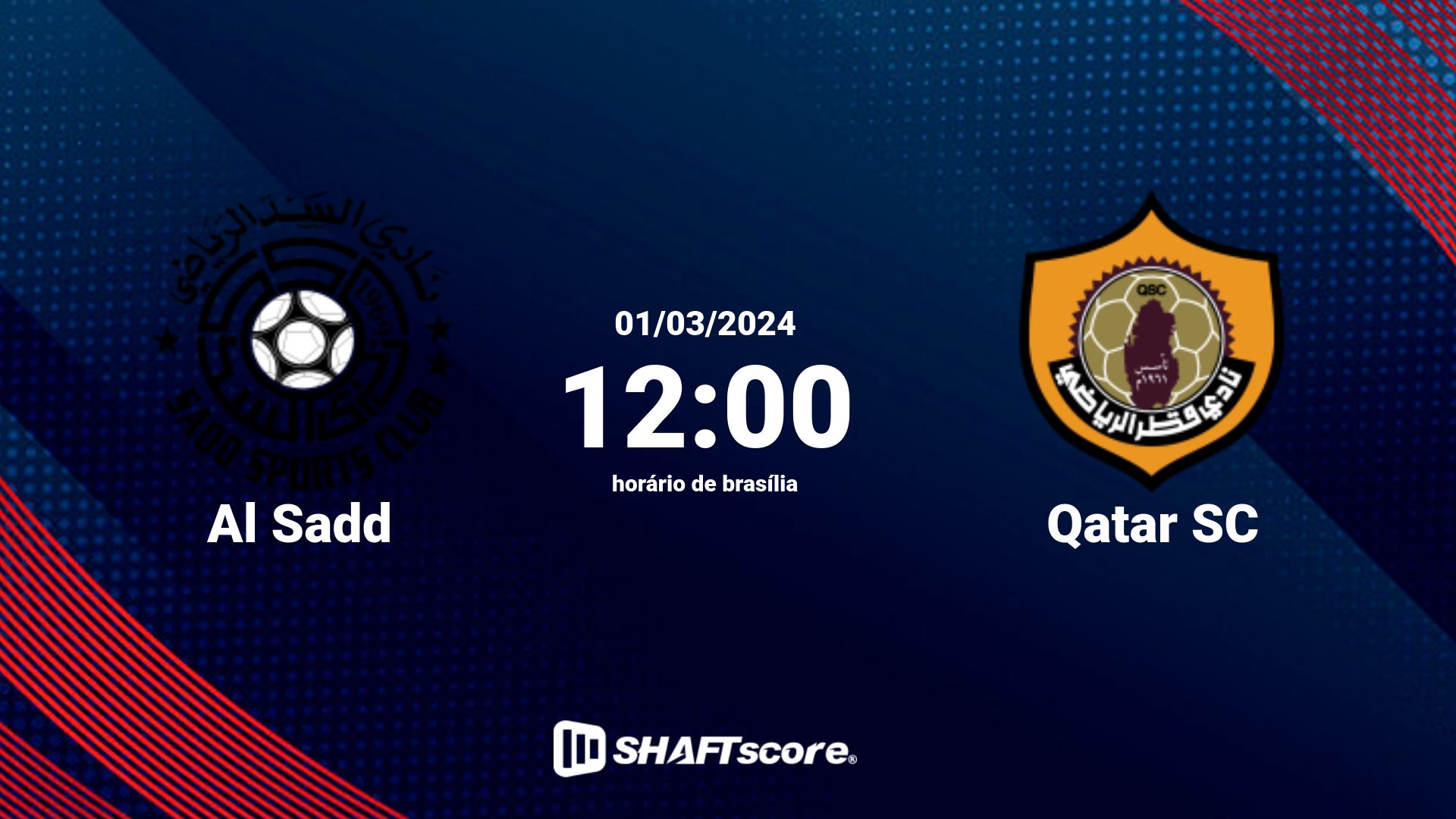 Estatísticas do jogo Al Sadd vs Qatar SC 01.03 12:00